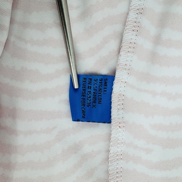 J.McLaughlin Ivana Dress XL Coral White Radio Waves Stripe V-Neck Cap Sleeve NWT - Picture 7 of 8